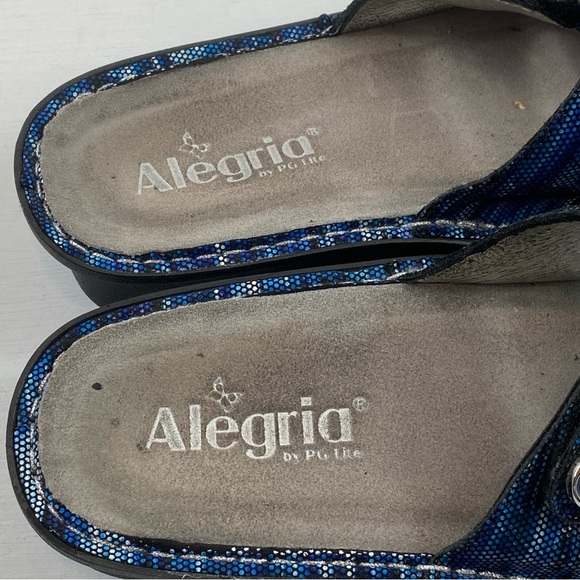 Alegria by PG Lite Fiona Fio-140 Blue Triple Strap Slide Sandals Sz 37 7/7.5‎ - Picture 11 of 12